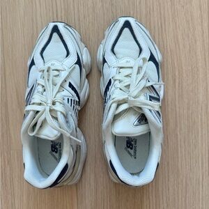 New Balance 9060 White and Black Sneakers